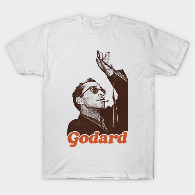 Jean-Luc Godard  † Retro Fan Art T-Shirt by unknown_pleasures